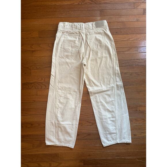 We The Free Aster Straight Jeans size 33 100% Cotton Cream - Picture 15 of 16